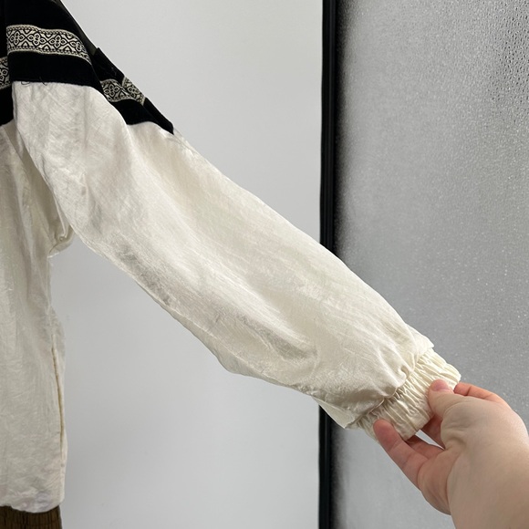 VTG 80s/90s Boho Indications Floral Gold&Cream Oversided Windbreaker Jacket SzM - Picture 15 of 16